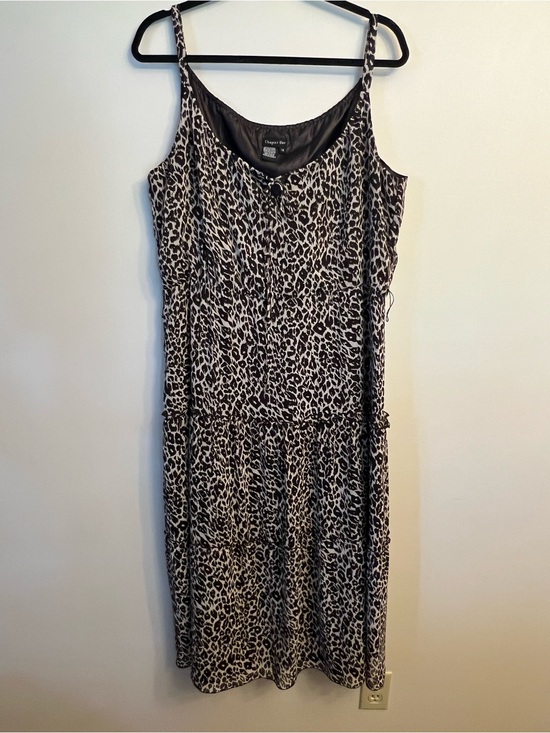 Chapter Dresses & Skirts - Chapter Leopard Print Midi Slip Dress - Black & Cream